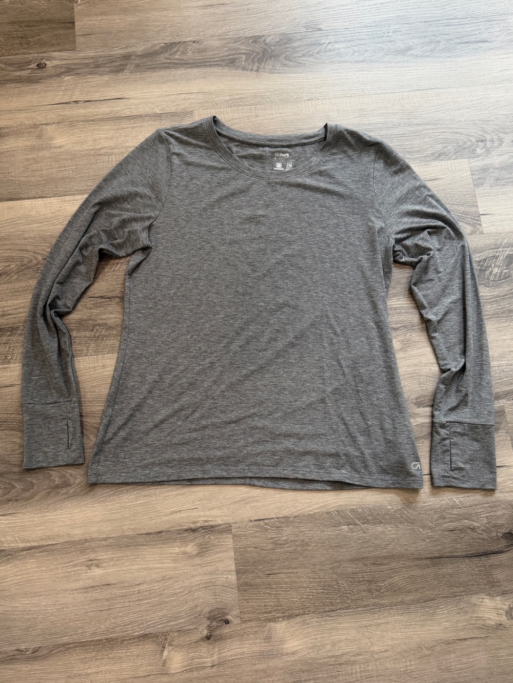 GAPfit Breathe Long Sleeve Crewneck workout top in heather grey